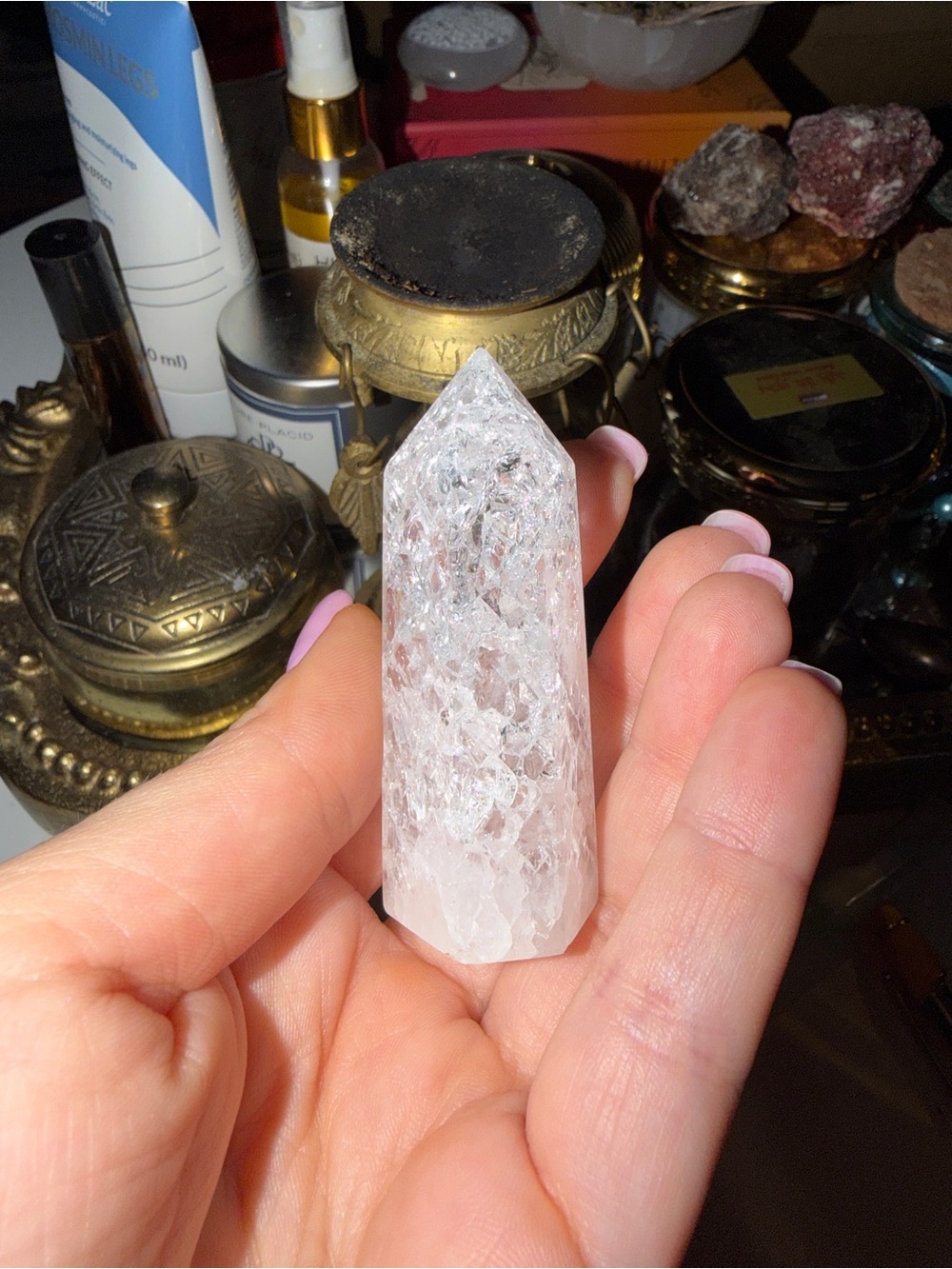 Clear Quartz Point Crystal Tower - Home Accents